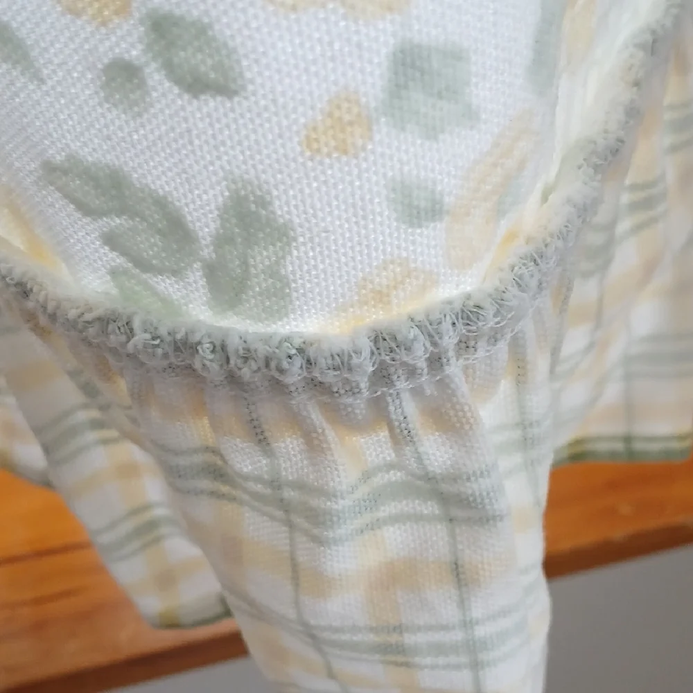 1 Set Waverly Garden Room Floral Yellow Tier Curtains 58